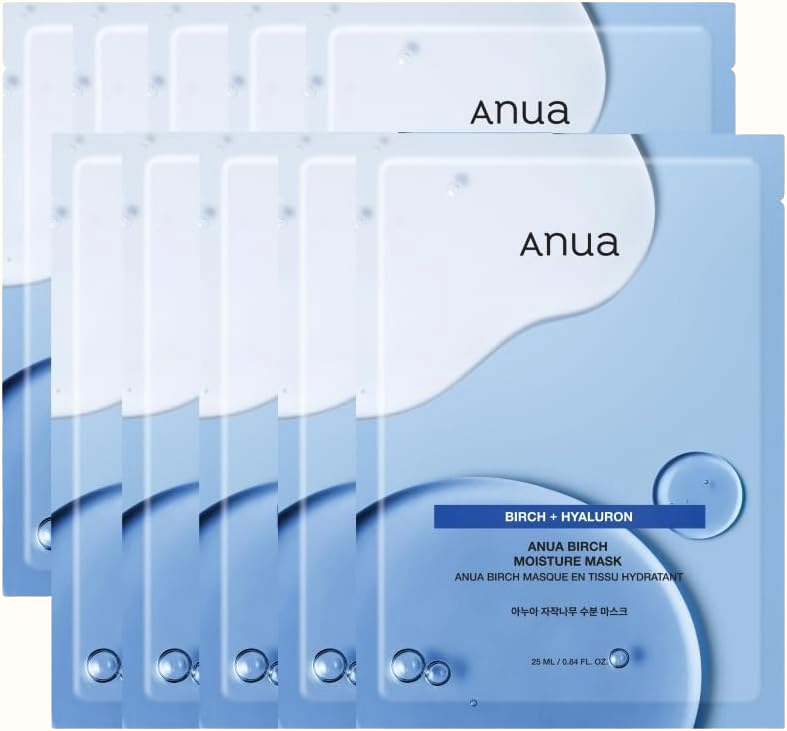 ANUA Birch Moisturising Mask Pack (10 Sheets)
