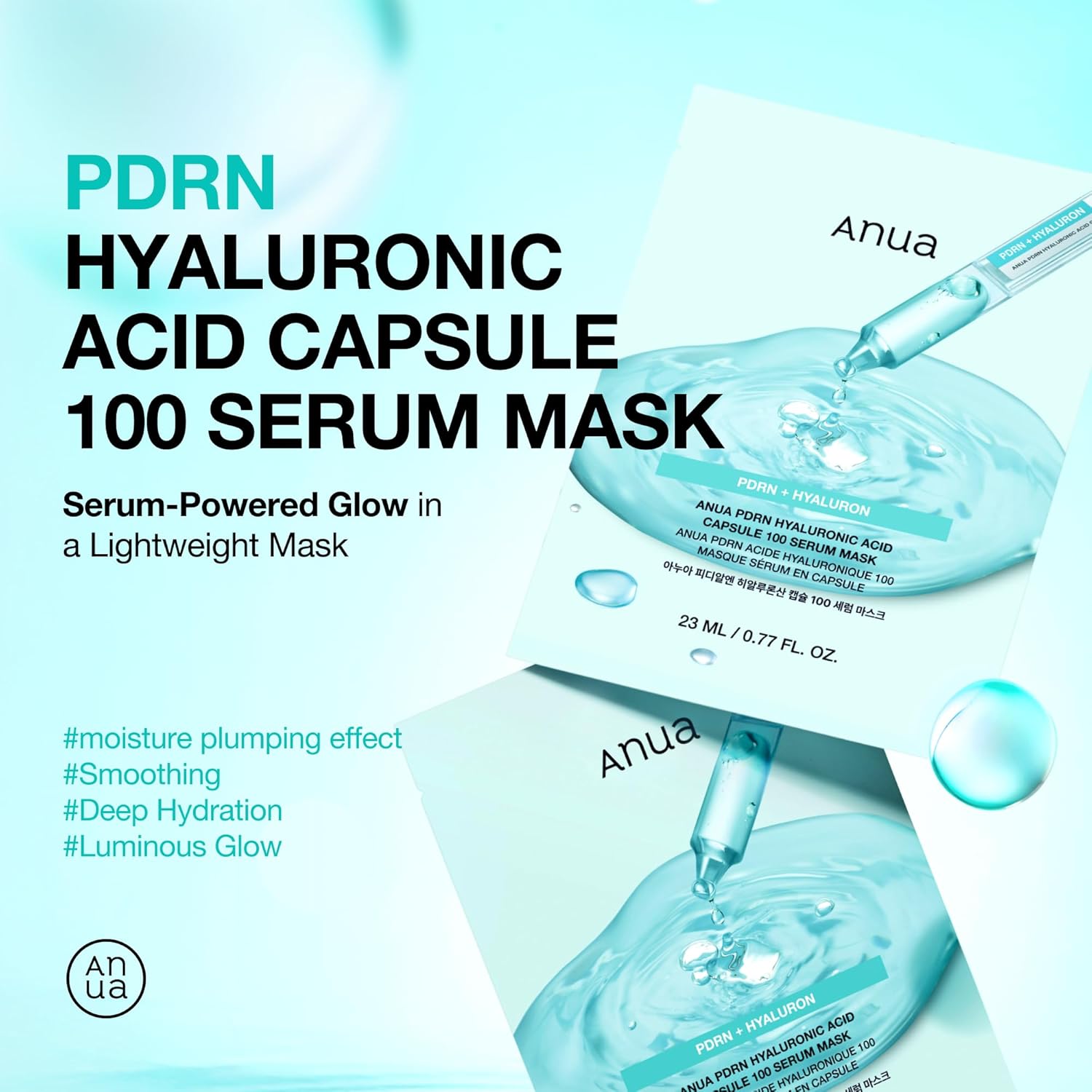 Anua PDRN Hyaluronic Acid Capsule 100 Serum Mask (10 sheets)